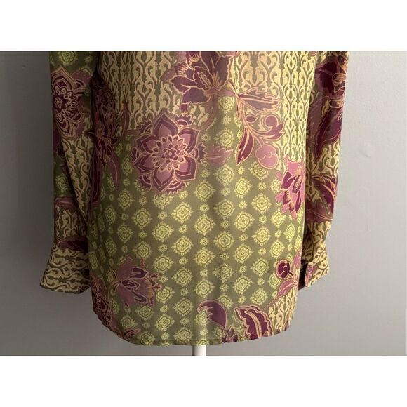 Evan Picone Womens Sheer Blouse, size M - Picture 7 of 11